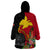 Custom Papua New Guinea Wearable Blanket Hoodie Birds Of Paradise Mix Tropical Flower Polynesian Pattern LT03 - Polynesian Pride