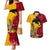 Papua New Guinea Couples Matching Mermaid Dress and Hawaiian Shirt Birds Of Paradise Mix Tropical Flower Polynesian Pattern LT03 Yellow - Polynesian Pride