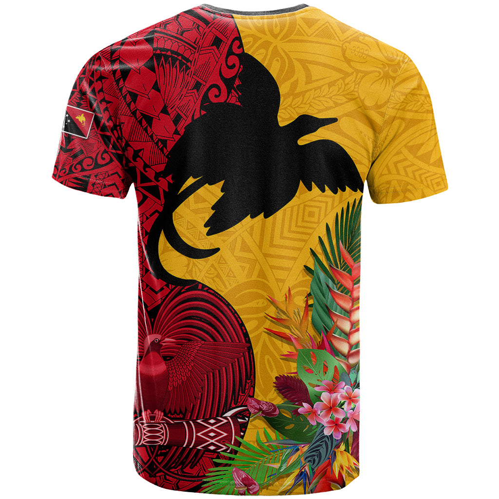 Papua New Guinea T Shirt Birds Of Paradise Mix Tropical Flower Polynesian Pattern LT03 - Polynesian Pride