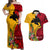 Custom Papua New Guinea Couples Matching Off Shoulder Maxi Dress and Hawaiian Shirt Birds Of Paradise Mix Tropical Flower Polynesian Pattern LT03 Yellow - Polynesian Pride