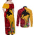 Custom Papua New Guinea Couples Matching Off Shoulder Maxi Dress and Long Sleeve Button Shirts Birds Of Paradise Mix Tropical Flower Polynesian Pattern LT03 - Polynesian Pride