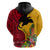 Custom Papua New Guinea Hoodie Birds Of Paradise Mix Tropical Flower Polynesian Pattern LT03 - Polynesian Pride