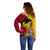 Custom Papua New Guinea Off Shoulder Sweater Birds Of Paradise Mix Tropical Flower Polynesian Pattern LT03 - Polynesian Pride