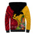 Custom Papua New Guinea Sherpa Hoodie Birds Of Paradise Mix Tropical Flower Polynesian Pattern LT03 - Polynesian Pride