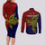 Custom Papua New Guinea Central Province Couples Matching Long Sleeve Bodycon Dress and Long Sleeve Button Shirts PNG Birds Of Paradise Polynesian Arty Style LT03 - Polynesian Pride