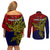 Custom Papua New Guinea Central Province Couples Matching Off Shoulder Short Dress and Long Sleeve Button Shirts PNG Birds Of Paradise Polynesian Arty Style LT03 - Polynesian Pride