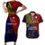 Custom Papua New Guinea Central Province Couples Matching Short Sleeve Bodycon Dress and Hawaiian Shirt PNG Birds Of Paradise Polynesian Arty Style LT03 Red - Polynesian Pride