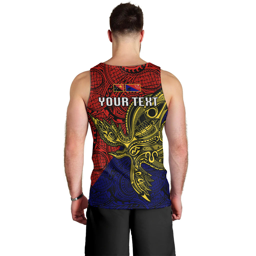Custom Papua New Guinea Central Province Men Tank Top PNG Birds Of Paradise Polynesian Arty Style LT03 - Polynesian Pride