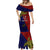 Custom Papua New Guinea Central Province Mermaid Dress PNG Birds Of Paradise Polynesian Arty Style LT03 - Polynesian Pride