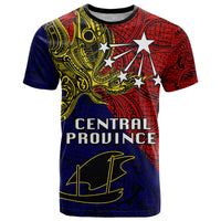 Custom Papua New Guinea Central Province T Shirt PNG Birds Of Paradise Polynesian Arty Style LT03 Red - Polynesian Pride