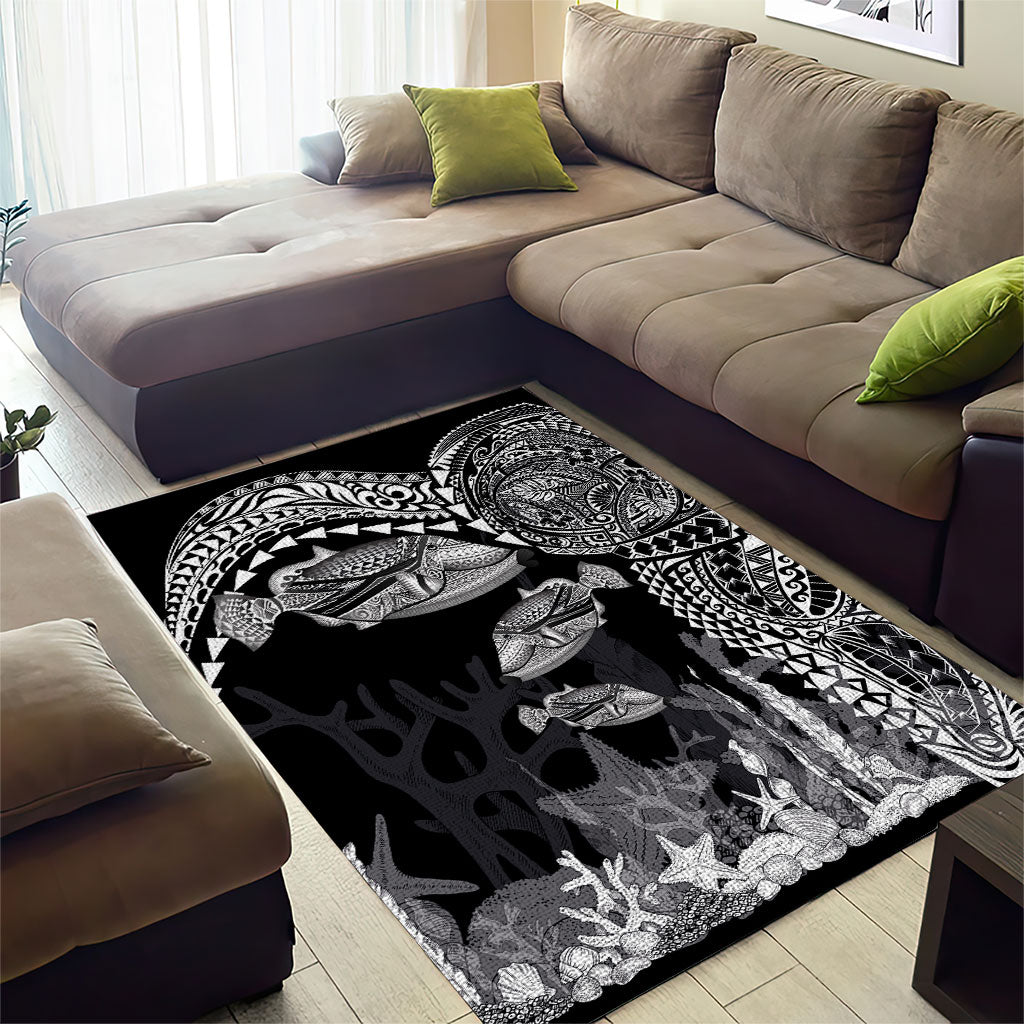 Hawaiian Reef Triggerfish Area Rug Polynesian Art with Tribal Humuhumunukunukuapua'a LT03 - Polynesian Pride