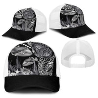 Hawaiian Reef Triggerfish Baseball Net Cap Polynesian Art with Tribal Humuhumunukunukuapua'a LT03 - Polynesian Pride