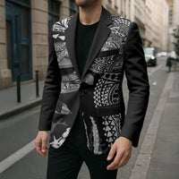 Hawaiian Reef Triggerfish Blazer Polynesian Art with Tribal Humuhumunukunukuapua'a LT03 - Polynesian Pride
