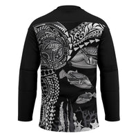 Hawaiian Reef Triggerfish Hockey Jersey Polynesian Art with Tribal Humuhumunukunukuapua'a LT03 - Polynesian Pride