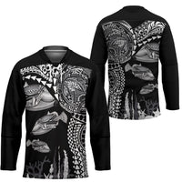 Hawaiian Reef Triggerfish Hockey Jersey Polynesian Art with Tribal Humuhumunukunukuapua'a LT03 - Polynesian Pride