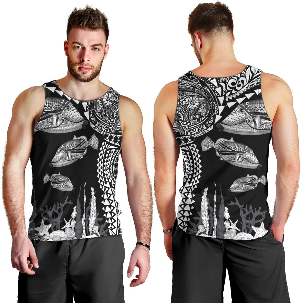 Hawaiian Reef Triggerfish Men Tank Top Polynesian Art with Tribal Humuhumunukunukuapua'a LT03 - Polynesian Pride