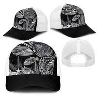 Hawaiian Reef Triggerfish Mesh Trucker Cap Polynesian Art with Tribal Humuhumunukunukuapua'a LT03 - Polynesian Pride