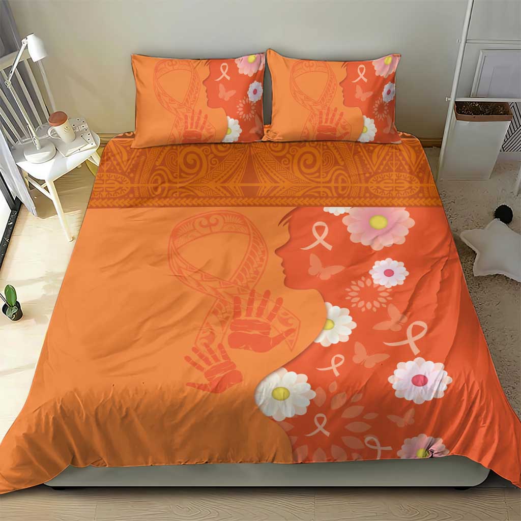 International Day for the Elimination of Violence Against Women Bedding Set Polynesian Pattern