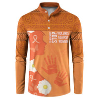 International Day for the Elimination of Violence Against Women Button Sweatshirt Polynesian Pattern