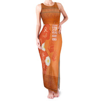 International Day for the Elimination of Violence Against Women Family Matching Tank Maxi Dress and Hawaiian Shirt Polynesian Pattern