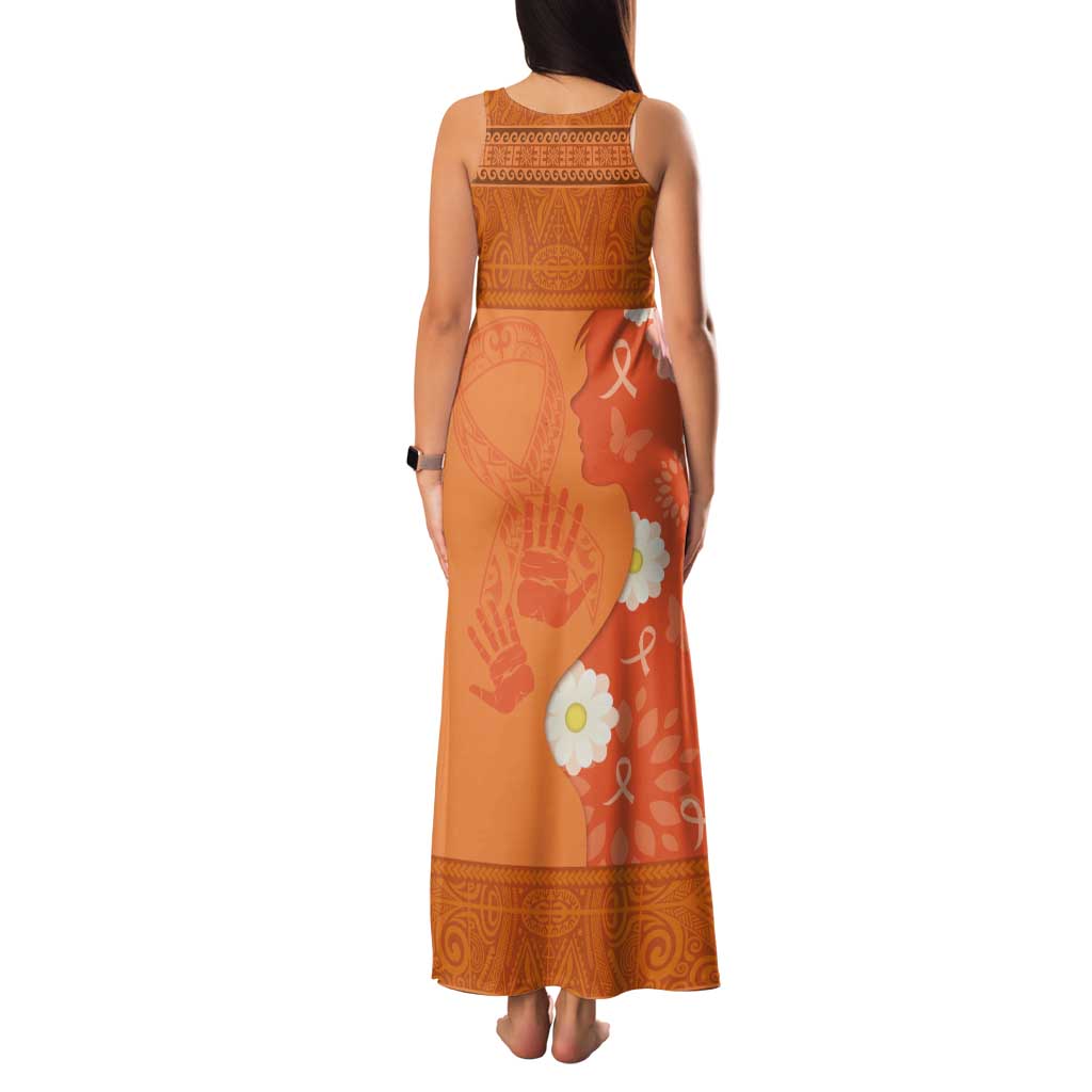 International Day for the Elimination of Violence Against Women Family Matching Tank Maxi Dress and Hawaiian Shirt Polynesian Pattern