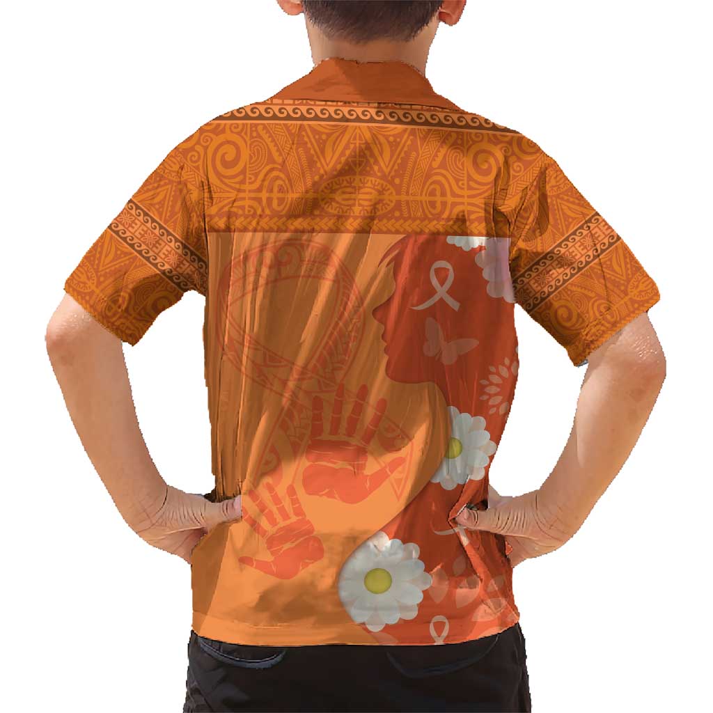 International Day for the Elimination of Violence Against Women Kid Hawaiian Shirt Polynesian Pattern LT03 - Polynesian Pride
