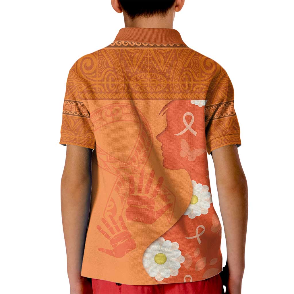 International Day for the Elimination of Violence Against Women Kid Polo Shirt Polynesian Pattern