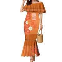 International Day for the Elimination of Violence Against Women Mermaid Dress Polynesian Pattern LT03 Women Orange - Polynesian Pride