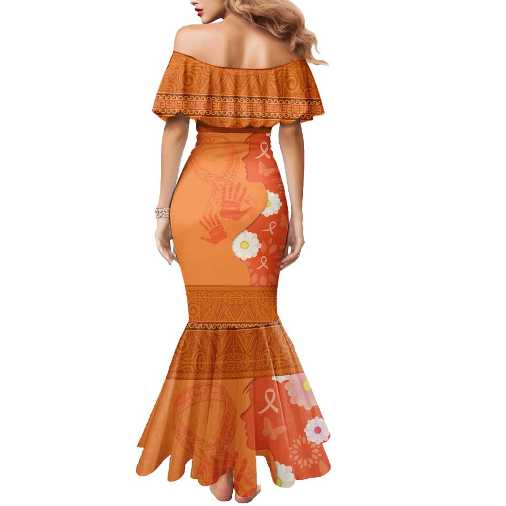 International Day for the Elimination of Violence Against Women Mermaid Dress Polynesian Pattern LT03 - Polynesian Pride