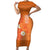 International Day for the Elimination of Violence Against Women Short Sleeve Bodycon Dress Polynesian Pattern