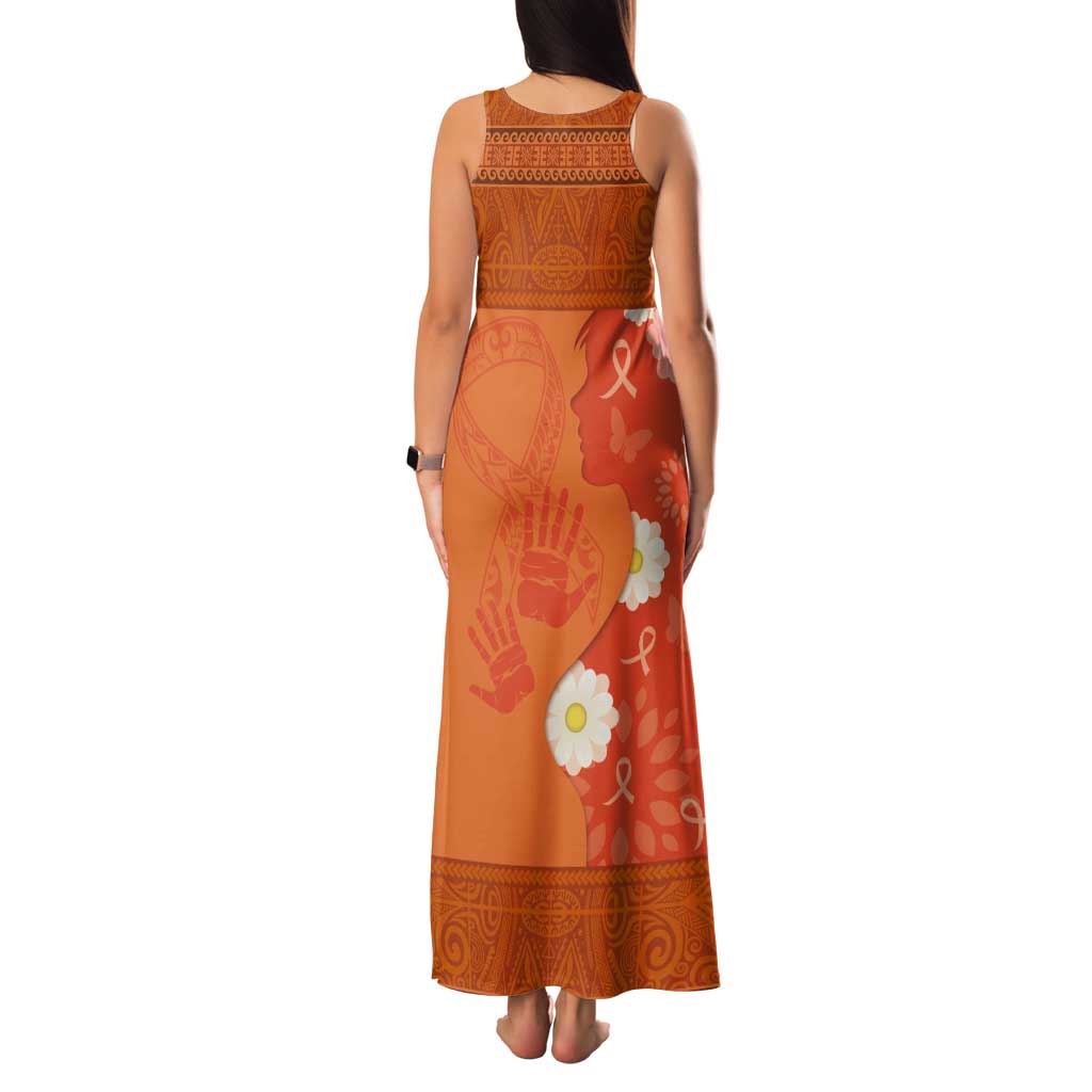 International Day for the Elimination of Violence Against Women Tank Maxi Dress Polynesian Pattern