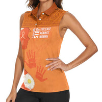 International Day for the Elimination of Violence Against Women Women Sleeveless Polo Shirt Polynesian Pattern LT03 - Polynesian Pride