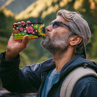 Hawaiian Independence Day 4 in 1 Can Cooler Tumbler Kanaka Maoli Symbols With Tapa Motifs and Tropical Plants - Polynesian Pride