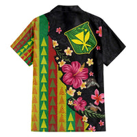 Hawaiian Independence Day Family Matching Puletasi and Hawaiian Shirt Kanaka Maoli Symbols With Tapa Motifs and Tropical Plants LT03 - Polynesian Pride