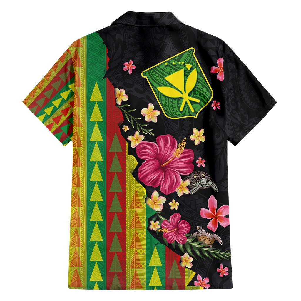 Hawaiian Independence Day Family Matching Summer Maxi Dress and Hawaiian Shirt Kanaka Maoli Symbols With Tapa Motifs and Tropical Plants - Polynesian Pride