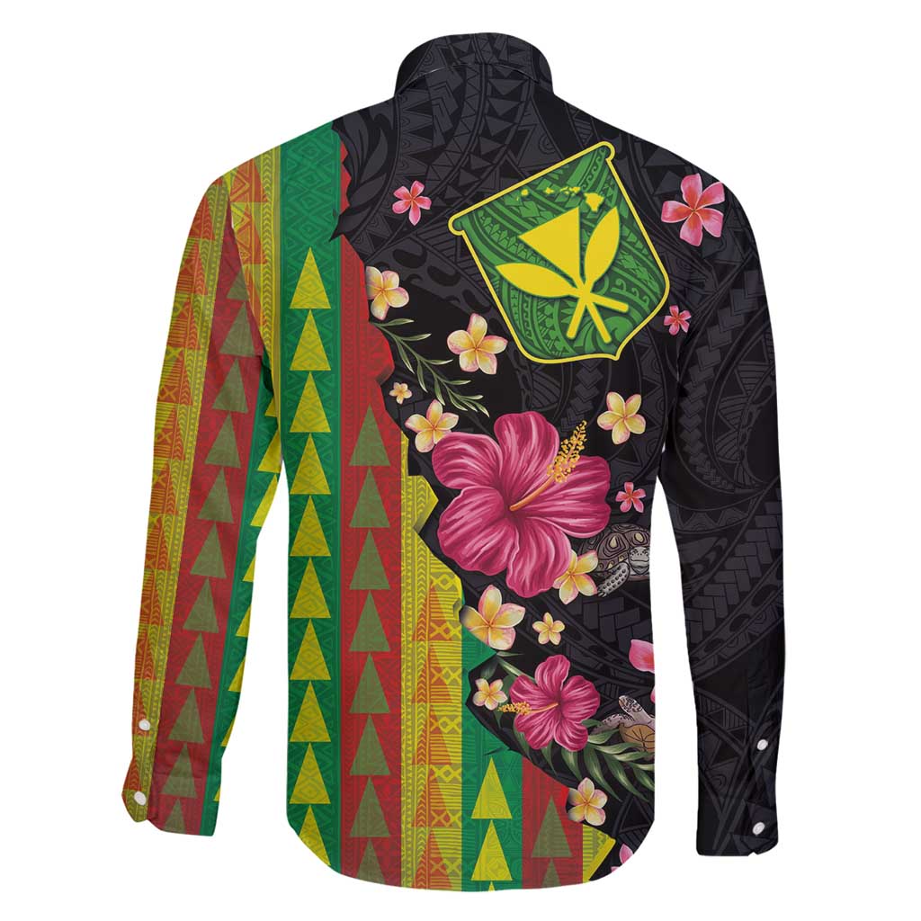 Hawaiian Independence Day Family Matching Summer Maxi Dress and Hawaiian Shirt Kanaka Maoli Symbols With Tapa Motifs and Tropical Plants - Polynesian Pride