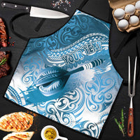 Personalised New Zealand Aotearoa Darts Masters Apron Maori Art Tattoo with Tribal Dart Symbol Blue - Polynesian Pride