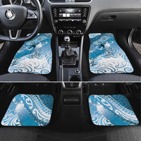 Personalised New Zealand Aotearoa Darts Masters Car Mats Maori Art Tattoo with Tribal Dart Symbol Blue - Polynesian Pride