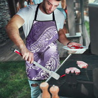 Personalised New Zealand Aotearoa Darts Masters Apron Maori Art Tattoo with Tribal Dart Symbol Purple - Polynesian Pride