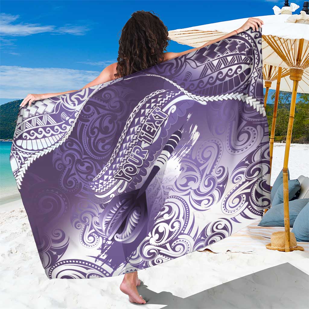 Personalised New Zealand Aotearoa Darts Masters Sarong Maori Art Tattoo with Tribal Dart Symbol Purple - Polynesian Pride
