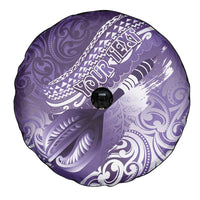 Personalised New Zealand Aotearoa Darts Masters Spare Tire Cover Maori Art Tattoo with Tribal Dart Symbol Purple LT03 - Polynesian Pride