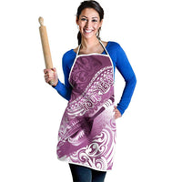 Personalised New Zealand Aotearoa Darts Masters Apron Maori Art Tattoo with Tribal Dart Symbol Pink - Polynesian Pride
