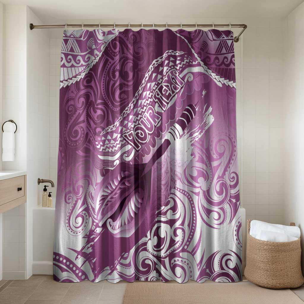 Personalised New Zealand Aotearoa Darts Masters Bathroom Set Maori Art Tattoo with Tribal Dart Symbol Pink - Polynesian Pride