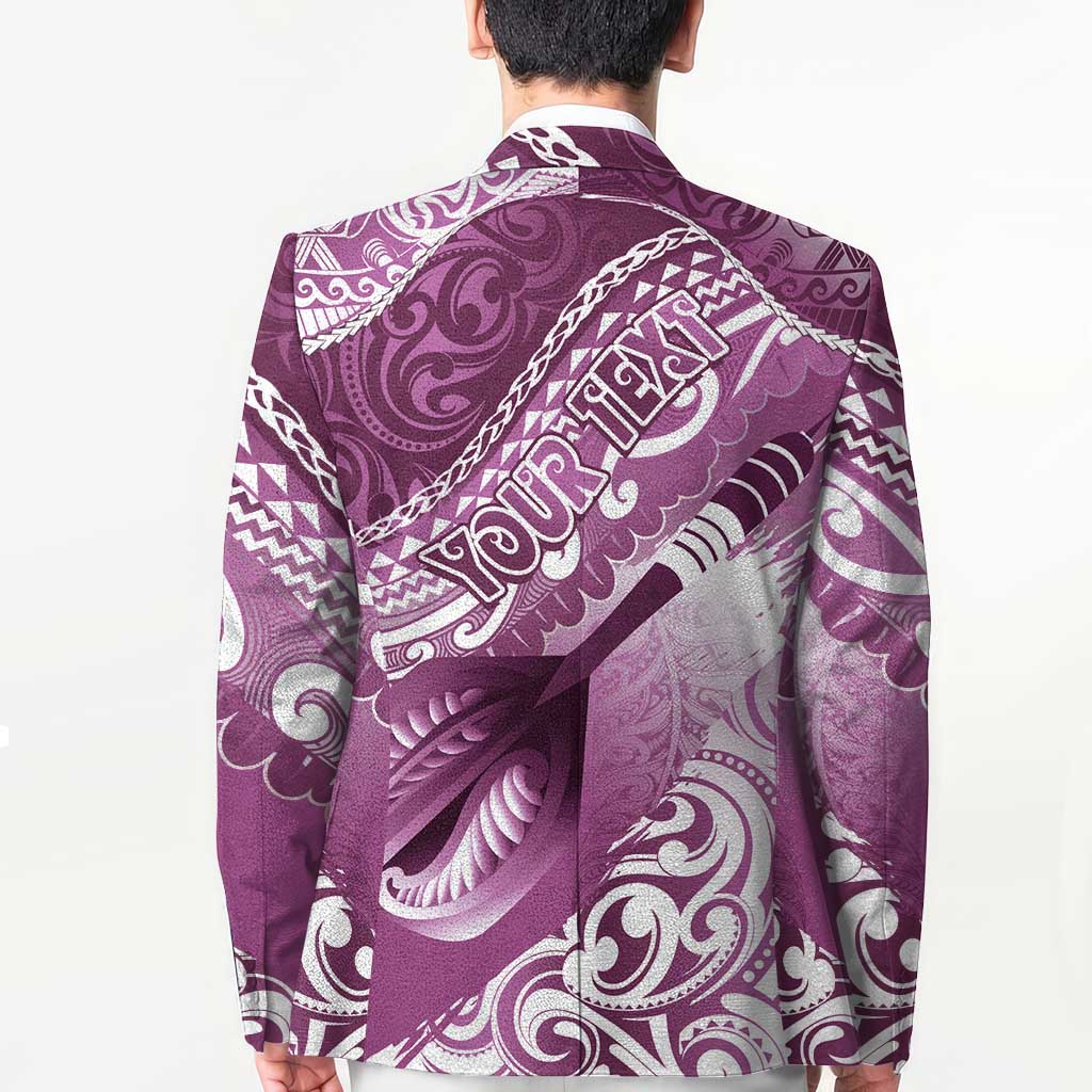 Personalised New Zealand Aotearoa Darts Masters Blazer Maori Art Tattoo with Tribal Dart Symbol Pink LT03 - Polynesian Pride