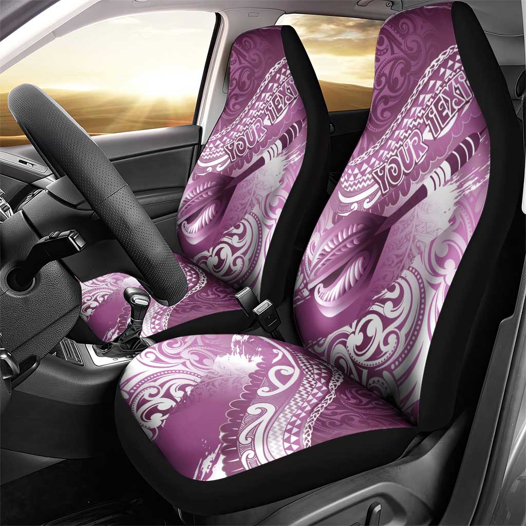 Personalised New Zealand Aotearoa Darts Masters Car Seat Cover Maori Art Tattoo with Tribal Dart Symbol Pink - Polynesian Pride
