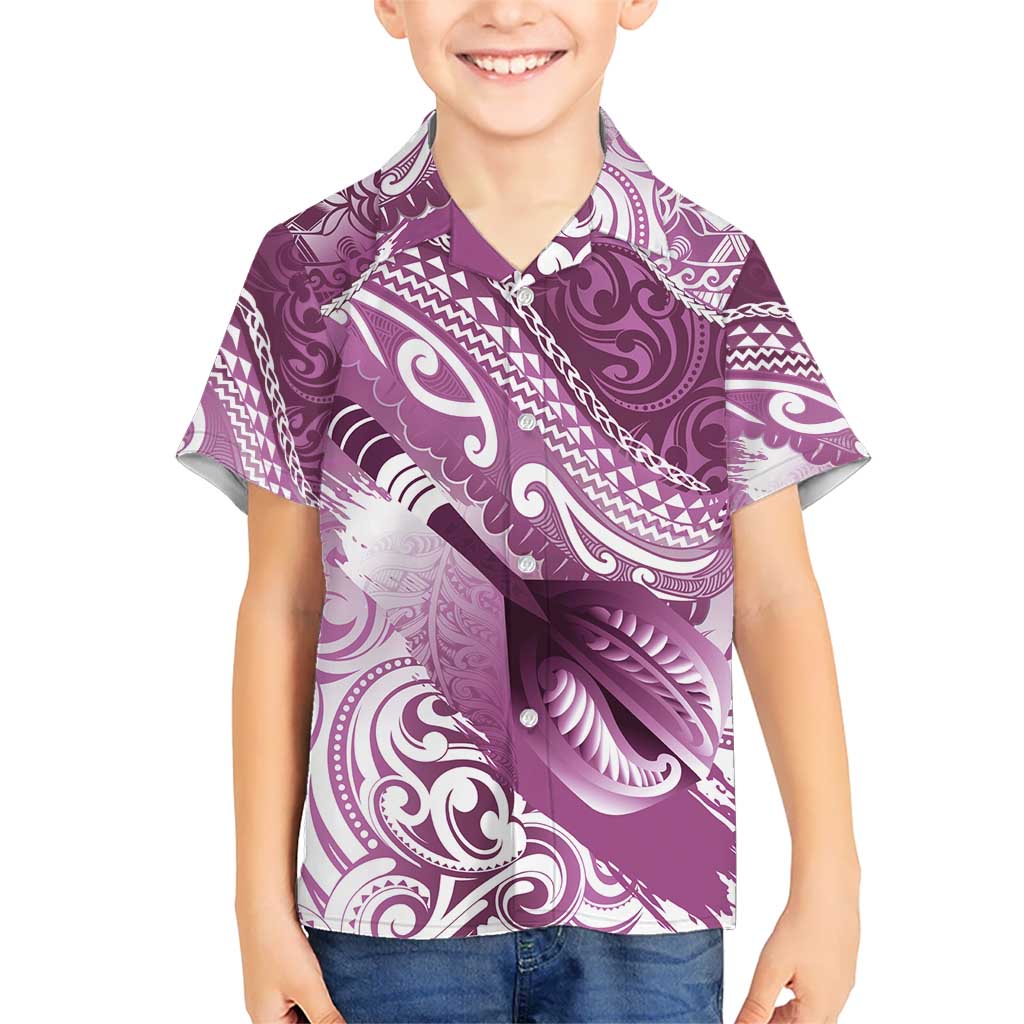 Personalised New Zealand Aotearoa Darts Masters Hawaiian Shirt Maori Art Tattoo with Tribal Dart Symbol Pink - Polynesian Pride