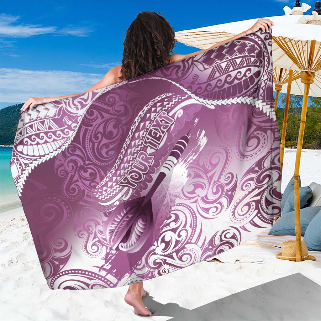 Personalised New Zealand Aotearoa Darts Masters Sarong Maori Art Tattoo with Tribal Dart Symbol Pink - Polynesian Pride
