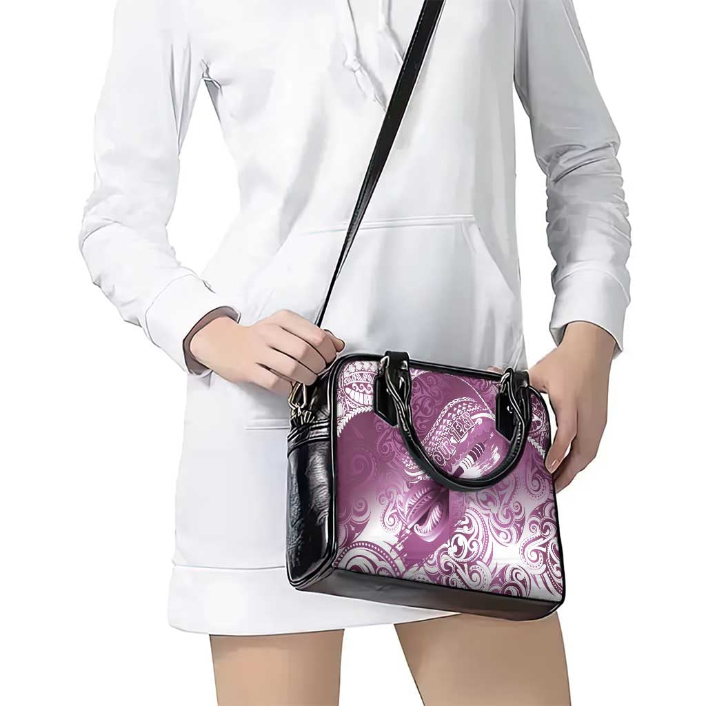 Personalised New Zealand Aotearoa Darts Masters Shoulder Handbag Maori Art Tattoo with Tribal Dart Symbol Pink - Polynesian Pride