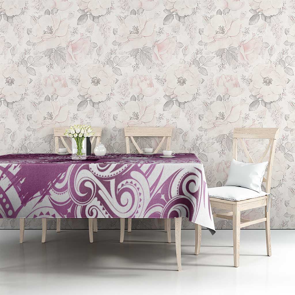 Personalised New Zealand Aotearoa Darts Masters Tablecloth Maori Art Tattoo with Tribal Dart Symbol Pink - Polynesian Pride