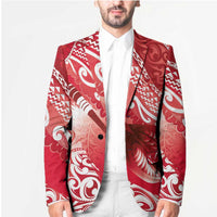 Personalised New Zealand Aotearoa Darts Masters Blazer Maori Art Tattoo with Tribal Dart Symbol Red LT03 - Polynesian Pride
